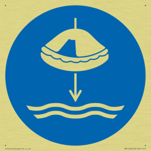 Mandatory: Lower liferaft to the water in launch sequence
